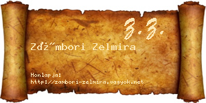 Zámbori Zelmira névjegykártya